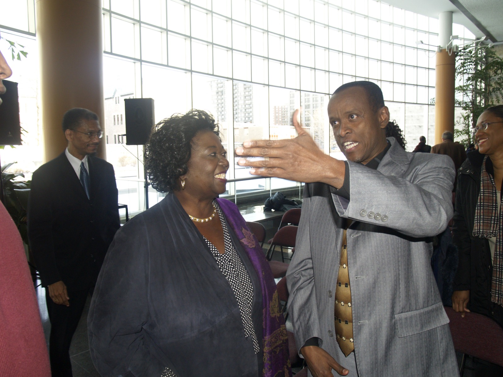 Abdiwahid Osman Haji with Jean Augustine Canada first Black woman elected to Parliament