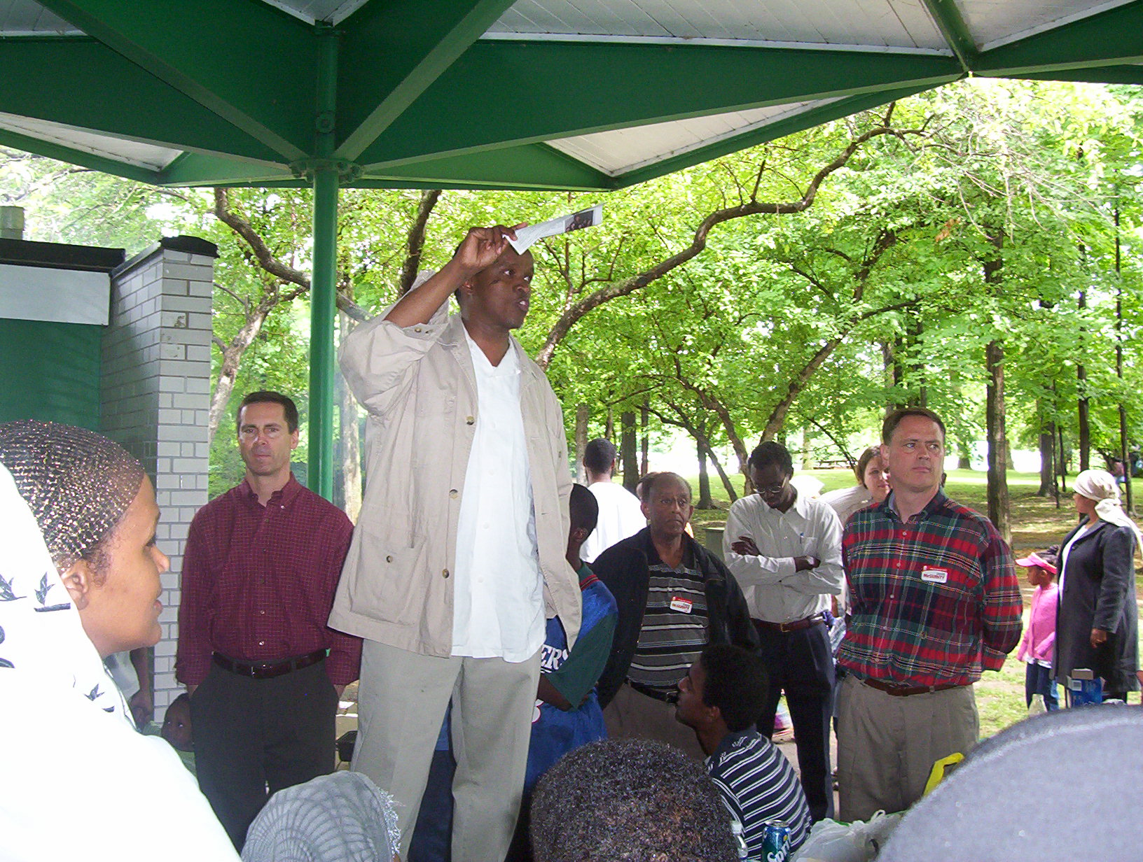 Abdiwahid Osman Haji with Dalton McGuinty Premier of Ontario and David McGuinty Minister of National Defence