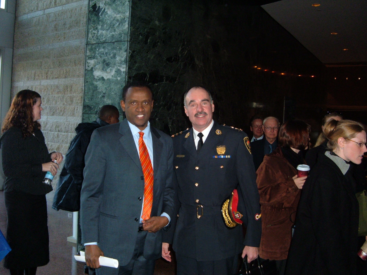 Abdiwahid Osman Haji with Chief of Police Ottawa Canada