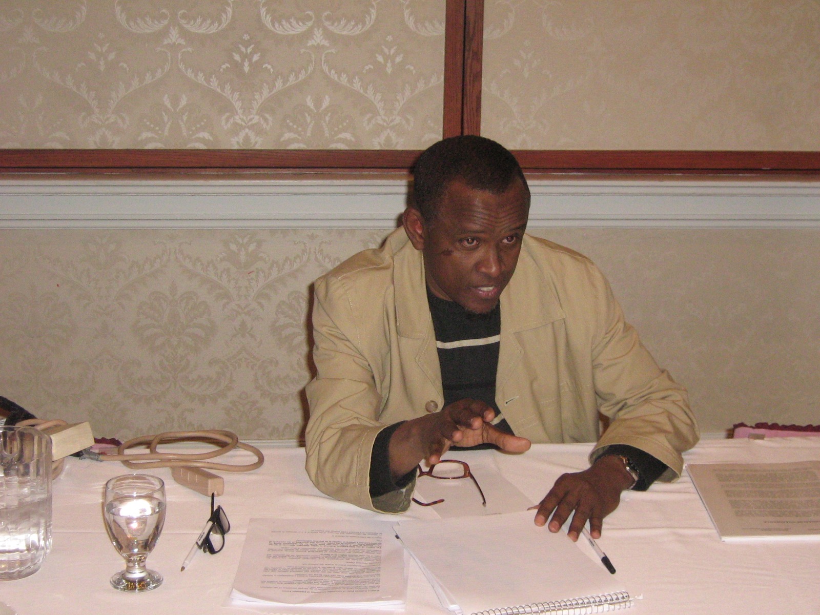 Abdiwahid Osman Haji speaking at lawyer training event Canada