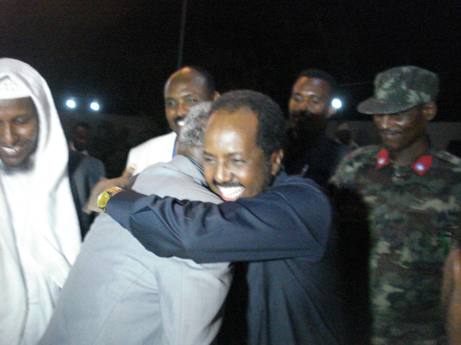 Abdiwahid Osman Haji with President Hassan Sheikh Mohamud Somalia
